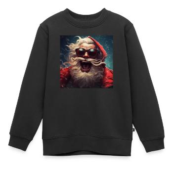Crazy Santa Claus - Kinder Premium Organic Sweatshirt - Schwarz - Vorne - AI Model Kid Female (0cm)