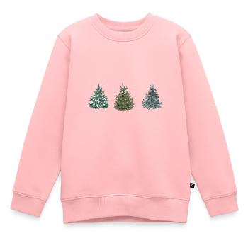 Sapin Noël - Sweat Premium enfant bio - rose - Devant - AI Model Kid Female (0cm)