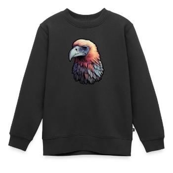 Geier Kopf - Kinder Premium Organic Sweatshirt - Schwarz - Vorne - AI Model Kid Female (0cm)
