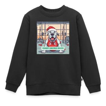 Die Jingle Bells - Doggy Edition - Kinder Premium Organic Sweatshirt - Schwarz - Vorne - AI Model Kid Female (0cm)