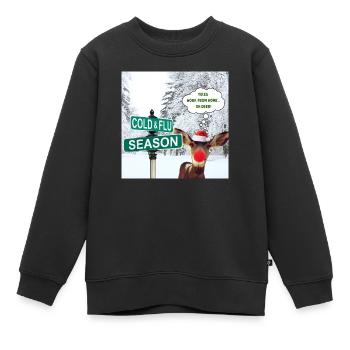 Oh Deer - Rudolf Noël Design - Sweat Premium enfant bio - noir - Devant - AI Model Kid Female (0cm)