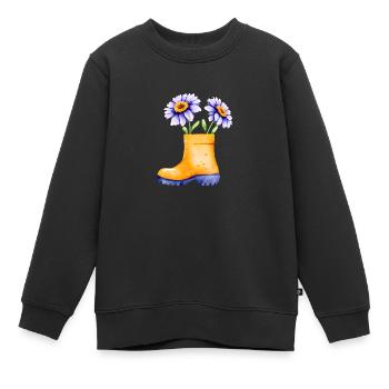 Jardin cadeau jardinier verger jardinier amateur - Sweat Premium enfant bio - noir - Devant - AI Model Kid Female (0cm)