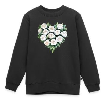 Valentinstag Muttertag Verlobung Hochzeit Liebe - Kinder Premium Organic Sweatshirt - Schwarz - Vorne - AI Model Kid Female (0cm)