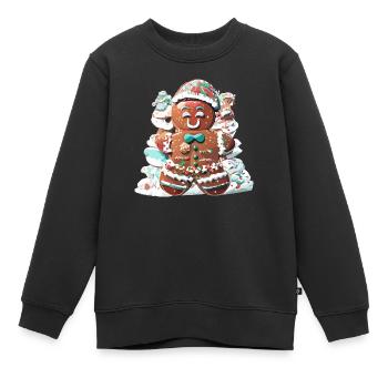 Lebkuchen Männchen - Kinder Premium Organic Sweatshirt - Schwarz - Vorne - AI Model Kid Female (0cm)