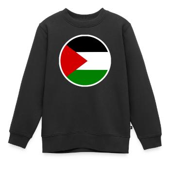 Palestine - Sweat Premium enfant bio - noir - Devant - AI Model Kid Female (0cm)