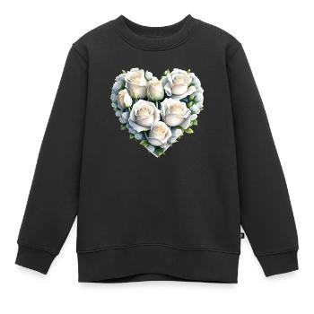 Valentinstag Muttertag Liebe Verlobung Hochzeit - Kinder Premium Organic Sweatshirt - Schwarz - Vorne - AI Model Kid Female (0cm)