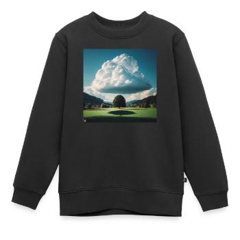 Auf Wolke 7 - Kinder Premium Organic Sweatshirt - Schwarz - Vorne - AI Model Kid Female (0cm)