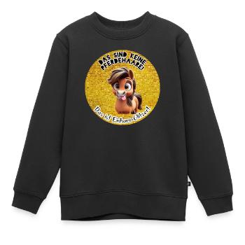 Chocobella spreads Einhornglitzer - Kinder Premium Organic Sweatshirt - Schwarz - Vorne - AI Model Kid Female (0cm)