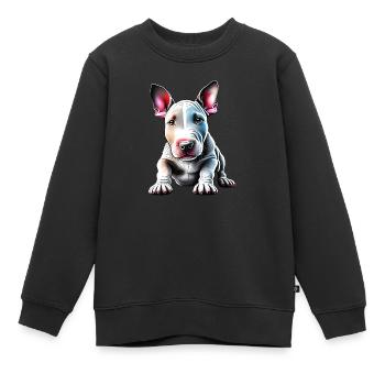 Bull Terrier Chiens Bulldog Chien Propriétaire de chien - Sweat Premium enfant bio - noir - Devant - AI Model Kid Female (0cm)