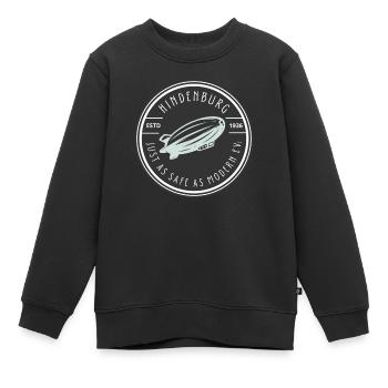 Hindenburg - Kinder Premium Organic Sweatshirt - Schwarz - Vorne - AI Model Kid Female (0cm)