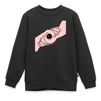 La chance de la boule noire - Sweat Premium enfant bio - noir - Devant - AI Model Kid Female (0cm)