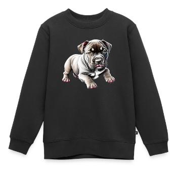 Staffordshire Bull Terrier Chiens Chiens Propriétaires de chiens - Sweat Premium enfant bio - noir - Devant - AI Model Kid Female (0cm)