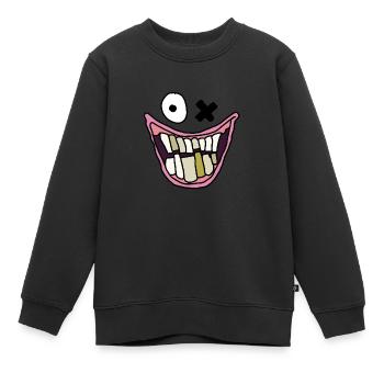 Joker - Kinder Premium Organic Sweatshirt - Schwarz - Vorne - AI Model Kid Female (0cm)