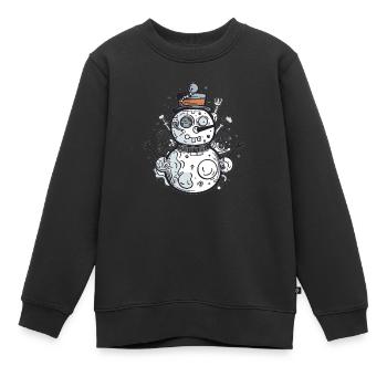 Schneemann - Kinder Premium Organic Sweatshirt - Schwarz - Vorne - AI Model Kid Female (0cm)