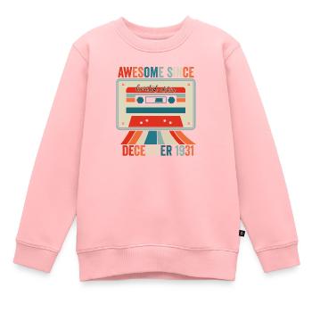 December 1931 - Awesome since December 1931 - Kids Premium Organic Sweatshirt - rose - Front - AI Model Kid Female (0cm)