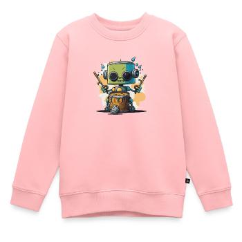 Beat-Maschine - Kinder Premium Organic Sweatshirt - Rosa - Vorne - AI Model Kid Female (0cm)