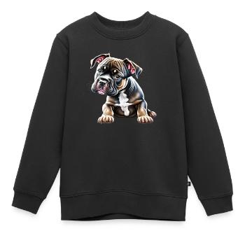 Staffordshire Bullterrier Hunde Hund Hundebesitzer - Kinder Premium Organic Sweatshirt - Schwarz - Vorne - AI Model Kid Female (0cm)