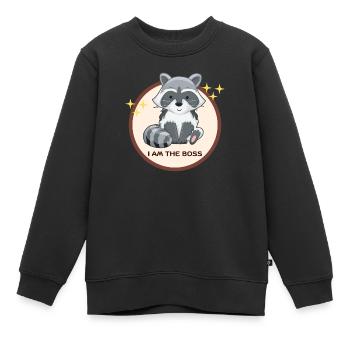 I AM THE CHEFFE - Kinder Premium Organic Sweatshirt - Schwarz - Vorne - AI Model Kid Female (0cm)