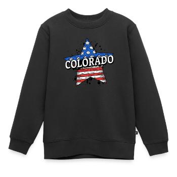 Colorado- USA - United States of America - Kinder Premium Organic Sweatshirt - Schwarz - Vorne - AI Model Kid Female (0cm)