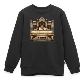 Vintage Kino - Geschlossene Kinotüren - Kinder Premium Organic Sweatshirt - Schwarz - Vorne - AI Model Kid Female (0cm)