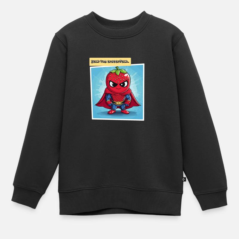 Held vom Erbeerfeld - Kinder Premium Organic Sweatshirt - Schwarz