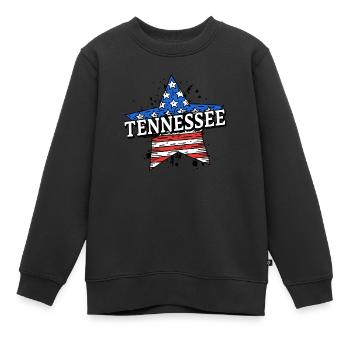 Tennessee - USA - United States of America - Kinder Premium Organic Sweatshirt - Schwarz - Vorne - AI Model Kid Female (0cm)