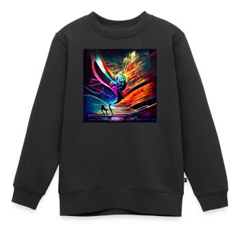 Ton zu Bild - Kinder Premium Organic Sweatshirt - Schwarz - Vorne - AI Model Kid Female (0cm)
