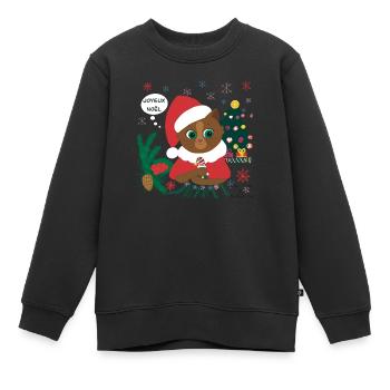 Miss Noëlle - Kids Premium Organic Sweatshirt - black - Front - AI Model Kid Female (0cm)