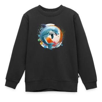 Plaisir éclaboussant - Sweat Premium enfant bio - noir - Devant - AI Model Kid Female (0cm)