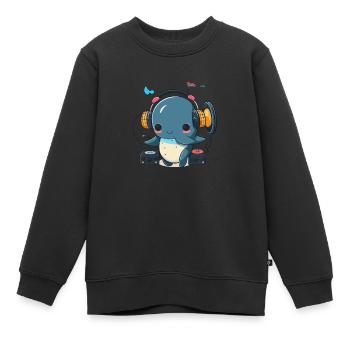 Wal-Beats - Kinder Premium Organic Sweatshirt - Schwarz - Vorne - AI Model Kid Female (0cm)