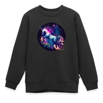 Licorne magique - Sweat Premium enfant bio - noir - Devant - AI Model Kid Female (0cm)