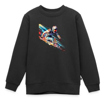 Alpin Ski Sport Game Champion Wettbewerb Zusammenfassung - Kinder Premium Organic Sweatshirt - Schwarz - Vorne - AI Model Kid Female (0cm)