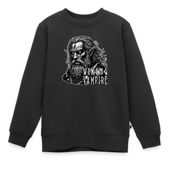 Viking Vampire - Kinder Premium Organic Sweatshirt - Schwarz - Vorne - AI Model Kid Female (0cm)