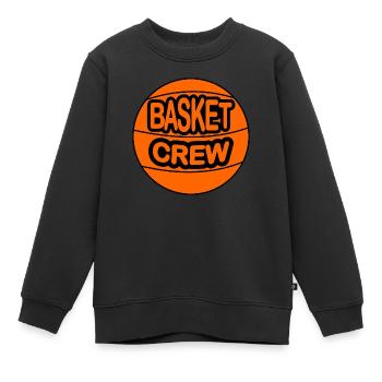 KORB-CREW - Kinder Premium Organic Sweatshirt - Schwarz - Vorne - AI Model Kid Female (0cm)
