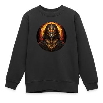 Dark Pharaoh: The Mysterious to Wear - Kids Premium Organic Sweatshirt - black - Front - AI Model Kid Female (0cm)