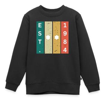 Birthday 1984 - Kids Premium Organic Sweatshirt - black - Front - AI Model Kid Female (0cm)