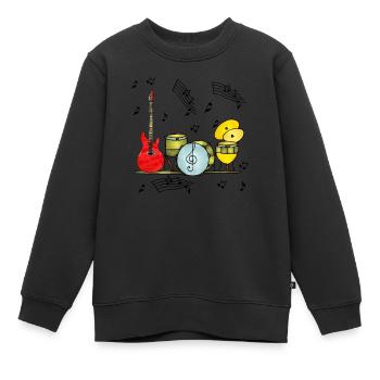 Musikinstrumente - Kinder Premium Organic Sweatshirt - Schwarz - Vorne - AI Model Kid Female (0cm)