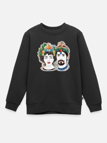 teste di moro - Kinder Premium Organic Sweatshirt - Schwarz