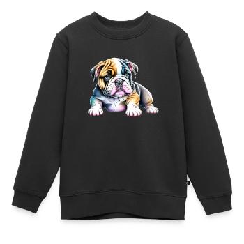 Bouledogue Chiens Propriétaire De Chien Propriétaire De Chien - Sweat Premium enfant bio - noir - Devant - AI Model Kid Female (0cm)
