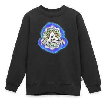 Graffiti - Street Art Mandala - Sweat Premium enfant bio - noir - Devant - AI Model Kid Female (0cm)