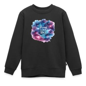 Rêver au-delà des étoiles - Sweat Premium enfant bio - noir - Devant - AI Model Kid Female (0cm)