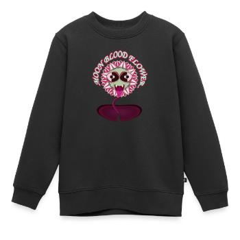 MOND - Kinder Premium Organic Sweatshirt - Schwarz - Vorne - AI Model Kid Female (0cm)