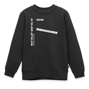 Flugplatz EDXB Design mit Namen und Koordinaten - Kinder Premium Organic Sweatshirt - Schwarz - Vorne - AI Model Kid Female (0cm)