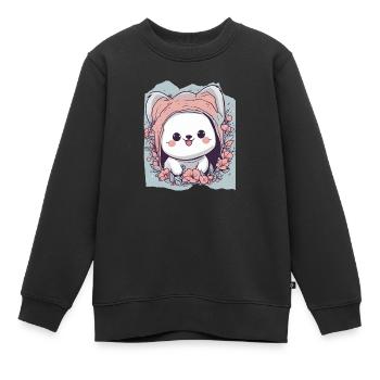 Lunatique Wonderland Companion Animal de compagnie mignon - Sweat Premium enfant bio - noir - Devant - AI Model Kid Female (0cm)