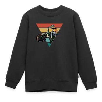 Vintage Bike - Kids Premium Organic Sweatshirt - black - Front - AI Model Kid Female (0cm)