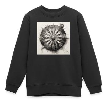 Dartboard Dartscheibe Winkingerschild - Kinder Premium Organic Sweatshirt - Schwarz - Vorne - AI Model Kid Female (0cm)