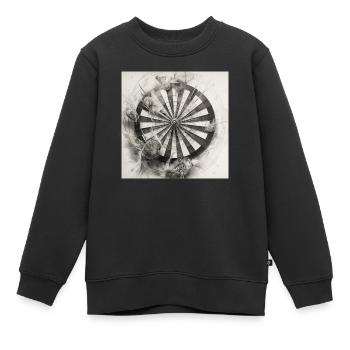 Dartboard Dartscheibe Winkingerschild - Kinder Premium Organic Sweatshirt - Schwarz - Vorne - AI Model Kid Female (0cm)
