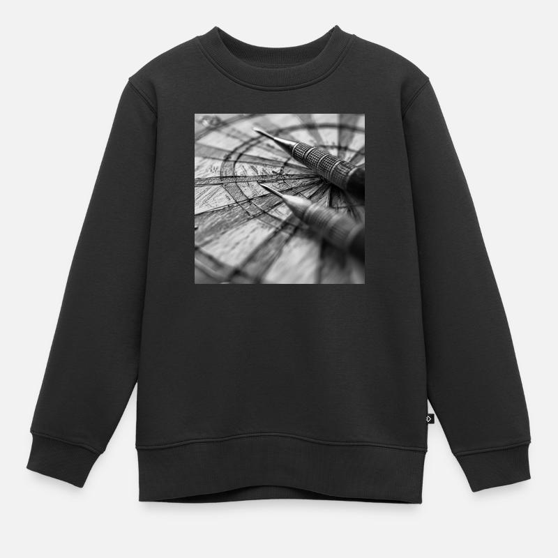 Dartboard - Kids Premium Organic Sweatshirt - black