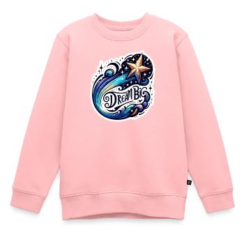 Dream Big - Sternschnuppe Illustration - Kinder Premium Organic Sweatshirt - Rosa - Vorne - AI Model Kid Female (0cm)