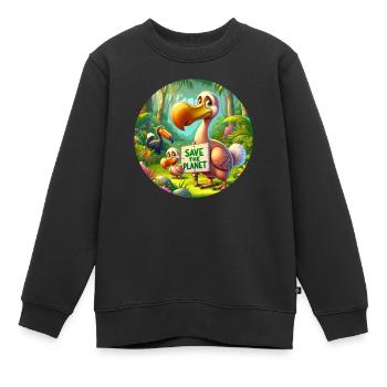 Dodo - Kids Premium Organic Sweatshirt - black - Front - AI Model Kid Female (0cm)